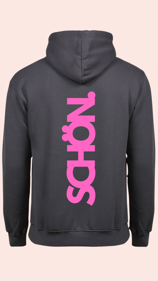 SCHÖN. Hoodie Black (neon pink)
